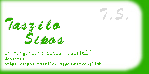 taszilo sipos business card
